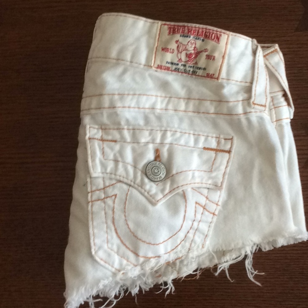 White True Religion Shorts